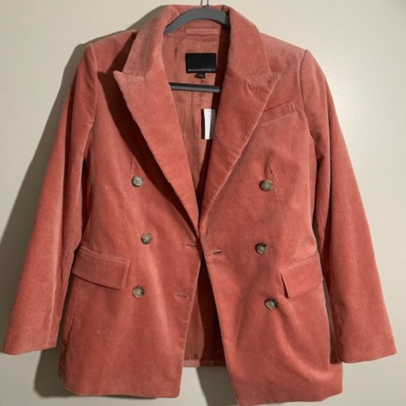 NWT Banana Republic Rivoli Oversized Corduroy Blazer - Blush Pink - Size 2 - Picture 5 of 5